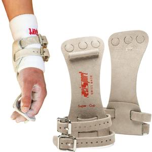 Reisport High Bar Gymnastics Grips for Men - Durable Leather Straps for Secure Grip - Hand Grips for Gymnastics Bars Men & Boys - Gymnastics Equipment & Accessories for Advanced Gymnasts, Made in USA (Large)