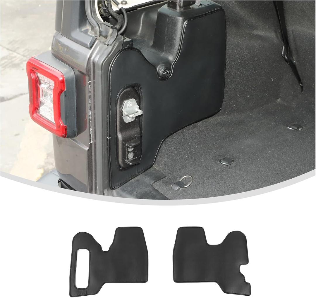 Linskip Trunk Side Wall Liner Compatible with 4 Door Jeep Wrangler JL JLU 4XE 2018-2025, PU Trunk Side Protector for Jeep Wrangler Interior Accessories