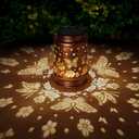 2 Pack Butterfly Solar Lanterns Outdoor Waterproof Rose Garden Decor Gifts for Women Mom Grandma Hanging Solar Lights Metal Lantern Decoration Outside for Yard,Patio,Backyard,Porch