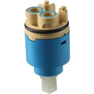 Ceramic Faucet Cartridge Replacement, Blue Diameter 35 mm Universal Water Spout Replacement Waterfall Faucet Valve Single Handle Basin Shower Water Tap Parts