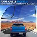 Driver Side Mirror Replacement for Ford Maverick 2022 2023 2024 - Left Side Rear View Mirrors Glass