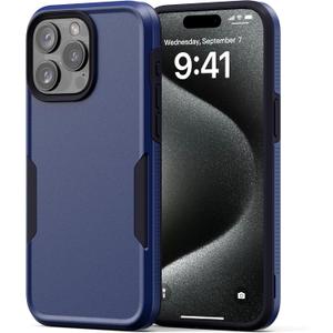 NTG2023 New Designed for iPhone 15 Pro Max Case, Heavy-Duty Tough Slim Shockproof [2 Layer Structure][Military Grade Protection] Phone Case for iPhone 15 Pro Max(6.7 Inch), Cobalt Blue