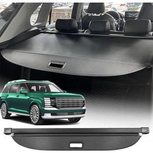 Cargo Cover for All-New 2026 Hyundai Palisade Accessories(Carbon Fiber Look),Rear Trunk Cover for Hyundai Palisade 2026 Accessories Privacy Screen Retractable Security Shade