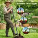 Weed Puller Tool 45" All-Metal Stand Up Heavy Duty Weeder Hand Tool with 4-Claw Steel Head & Long Handle, Garden Weeding Tool for No Bending or Kneeling, Back & Knee Friendly, Easily Removes Weeds