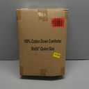 Cosybay Queen Size Feather Down Fiber Comforter - Ultra Fluffy 100% Cotton Duvet Insert, All Season Hotel Luxury Bedding with Corner Tabs, 90"x90" White