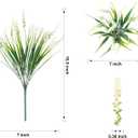 Ivydale 20PCS Artificial Plants Fake Flowers Monkey Grass for Outdoors,UV Resistant Realistic White Faux Greenery Shrubs Outside Decor for Home Garland Porch Patio Balcony Planter Yard Office Pathway