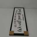 As for Me and My House We Will Serve the Lord Sign: Rustic Family Bedroom Signs Wall Decor Above Bed,Framed Country Wall Plaque Hanging Farmhouse Bible Verse Sign Christian Art Gifts 12" x 40"
