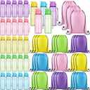 Tioncy 60 Pieces Plastic Water Bottles bulk and Drawstring Backpack Set for Adults Include 30 17 oz Sport Drink Bottles 30 Sport Gym Goodie Gift Bag for Outdoor Parties