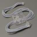 Formulamod 16AWG 12VHPWR 90 Degree PSU Sleeved Cable,27.5inch PCI-e 5.0 16Pin (12+4) Male to Male Power Supply Cable for RTX 3090Ti/4070Ti/4080/4090 with Combs (White, Type-F)