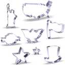 4th of July Cookie Cutter Set - 8 Piece - Stainless Steel