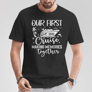 Our First Cruise 2025 Together Family Trip Matching Couples T-Shirt
