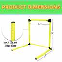 3 Pack Adjustable Height Hurdles Training Equipment, 12-26 Inch | Practice Hurdles With Storage Bag for Track and Field, Football, Soccer, Basketball and Dog Agility