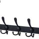 Encozy Over The Door Hooks,Coat Rack for Hanging Clothes Hat Towel (Heavy Duty Black 1pcs)