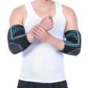 Doc Miller Elbow Compression Sleeve for Tendonitis  Medical Compression Support, Arm Brace for Tennis Injuries, Bursitis Relief Sleeve, Tendon Support for Active Use for Women & Men  1 Pair (X-Large, Blue)