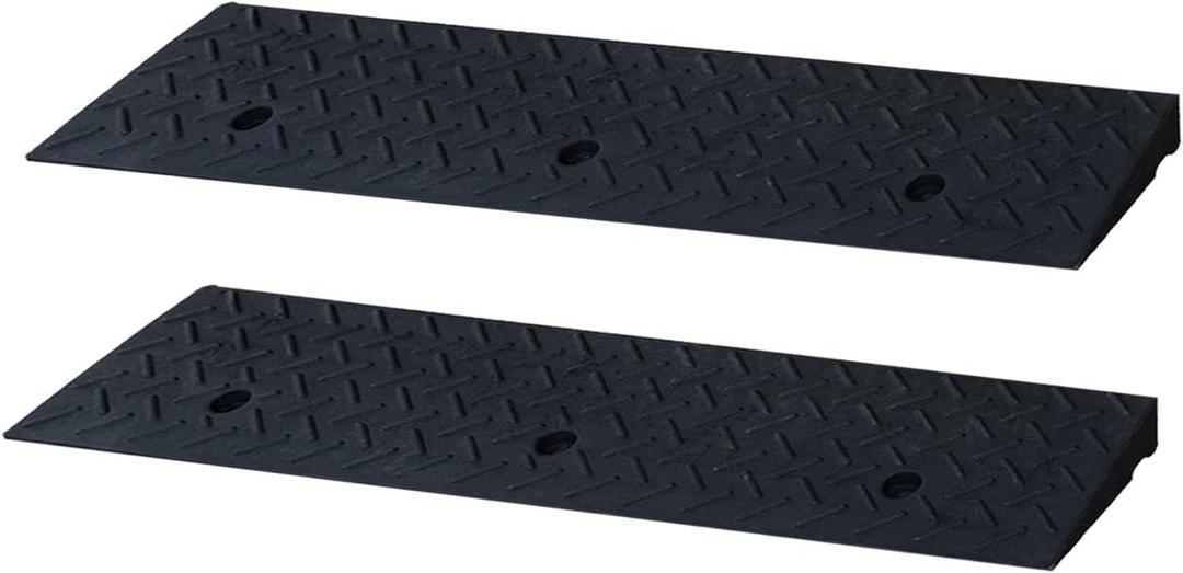 Curb Ramp 2" Rise Rubber Curb Ramps for Driveway Curb Ramps for Sidewalks Car Ramps Door Threshold Ramp Shed Ramps for Riding Mower 7000 LB Capacity