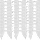 AIMUDI White Satin Ribbon Twist Tie Bows 3.5" Pretied Bows Premade Craft Bows for Treat Bags Cake Pop Gift Wrapping Basket Wedding Favors Cookie Candy Bagging Baby Shower - 50 Counts