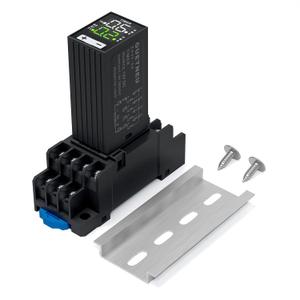 LCD Digital Display Relay, Dual Time Control Delayer With Plug-in Terminal Socket, 14-Pin 12 VDC 4PDT Delay Relay (H3Y-4)