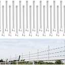 Hicarer 8 Pcs 1-3/8" Chain Link Fence Post Extender 20 Inch Extension Height Galvanized Chain Link Fence Extension for Privacy and Dogs (Sliver)