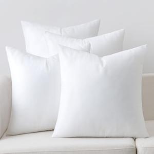 MIULEE Pillow Insert 18x18 Inch Set of 3,, Decorative Square Throw Pillow Inserts, Premium Fluffy Pillow Forms Sham Stuffer for Sofa Couch Living Room