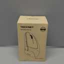 TECKNET Ergonomic Mouse, Wireless Bluetooth Vertical Mouse, 4800 DPI Optical Tracking, 6 Adjustable DPI, Quiet Clicks, 2.4GHz with USB A Receiver, 12 Months Battery, 6 Buttons, Wide Compatibility (Purple)