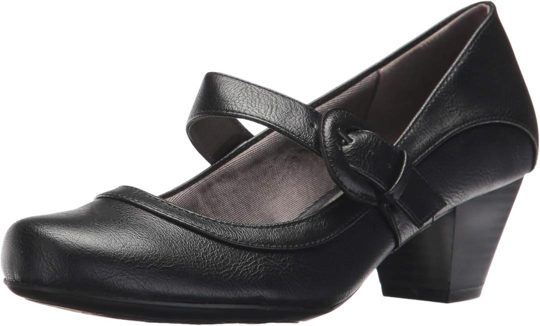 LifeStride Women's Rozz Mary Jane Pumps (5, Black)