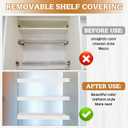 Hoolerry 5 Pcs Wire Shelf Covers Foamed PVC Wire Rack Covers for Removable Closet (Not Wood) Pantry Shelves for Cabinet Bathroom Kitchen Shelving Decoration(White,36x16inch)