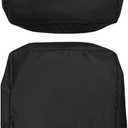 All Smiles Outdoor Patio Chair Cushion Covers, Waterproof & Fade Resistant Deep Seat Slipcovers 28"x28"x6" Seat & 28"x13.5"x6" Back, Replacement Cushion Covers for Garden Yard Deck, Black