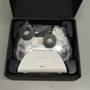 ManbaOne Interactive Screen Wireless Gaming Controller for PC/Switch/Switch 2/iOS/Android,Hall Effect Stick & Trigger,RGB Lighting,Remappable Buttons,1800mAh with Charging Dock (White)