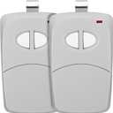 Kingdder 2 Pcs 2 Channel Gate Opener Remote Compatible with Multicode Linear MCS412001 10 Dip 300mhz Garage Door Opener Remote Control Transmitter with Sun Visor Clips