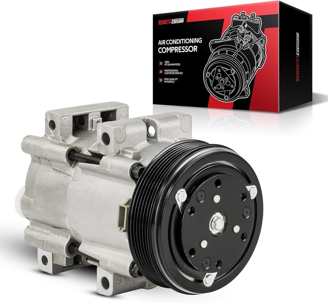 Torchbeam AC Compressor with Clutch Fit for Ford Ranger 2000 1990-2011 3.0L/4.0, for Explorer 1991-2001 4.0L, Explorer Sport Trac 2001-2005, OE: 58132, 0658132