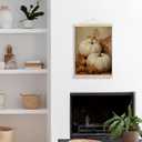 BCUANGD Vintage Fall Wall Art - Autumn Wall Decor Poster Hanger with Wood Frames, Retro Pumpkin Maple Leaf Wall Hanging Canvas Decor for Farmhouse Home Bedroom, 12x16 Inches