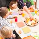 Whaline 300Pcs Pastel Rainbow Cocktail Napkin Macaron Color Scalloped Paper Napkin 6 Colors Disposable Party Dinner Napkin for Wedding Baby Shower Birthday Party Supplies Table Decor