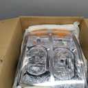 AS Headlight Assembly for 2007-2013 Chevy Silverado 1500/2007 2008 2009 2010 2011 2012 2013 2014 Chevy Silverado 2500HD 3500HD Chrome Housing Amber Reflector Replacement Pair