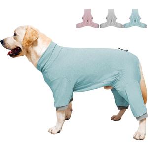 Dog Pyjamas PJS Sweater Clothes and Home Clothing Suitable for Large to Giant Breeds of Dogs, Dog Surgery Recovery Suit, Extra-Large Stretch Fabric, Four-Legged Clothes (Thin Blue, 6XL)