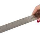 Westcott Stainless Steel Rulers with Non-Slip Cork Backing, Back-to-School, School Supplies, Classroom Supplies, 18-Inch, 3-Pack