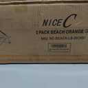 Nice C Low Beach Chair, Beach Chairs for Adults 2 Pack, Sling, Folding, Portable, Concert, Kids, Boat, River, Sand Chair, Sillas De Playa, with Cup Holder & Carry Bag (Set of 2 Orange)