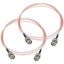 Boobrie 2PCS BNC Male Cable 3.28Ft/1M BNC Male to Male Coaxial Cable RG316 RF Coax Antenna Extender Pigtail Jumper 50 Ohm HD-SDI Cable for CCTV,DVR,Camera,Video Equipment