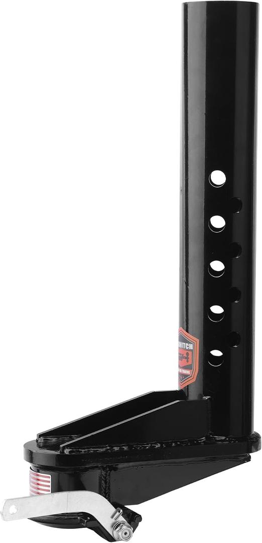 8" Offset Gooseneck Hitch Extender,Gooseneck Coupler for 2-5/16" Gooseneck Ball, Fits 4" Round Tube Gooseneck Trailers, Provides Extra Clearance & Improved Turning Safety for Short Bed Trucks