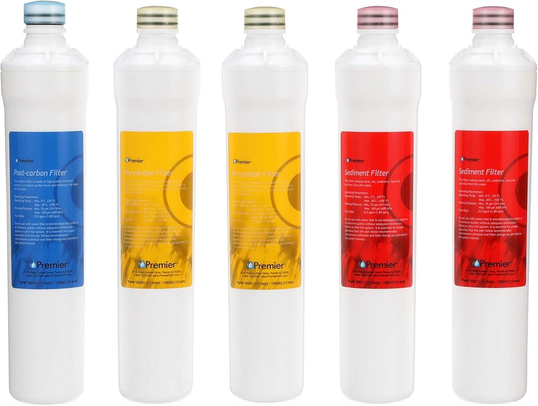 Watts Premier Annual RO Pure 4-Pack Filtration Kit for Zero/Pure Plus Reverse Osmosis System, Push Button Water Filter Replacement