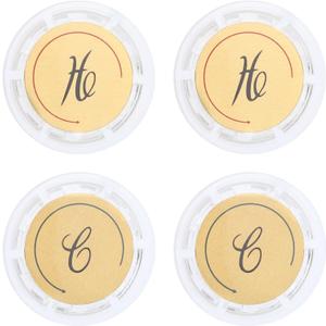 4pcs Hot and Cold Index Buttons Compatible with LDR/Delex/Peerless, Clear Acrylic Cold and Hot Water Knob Replacement for Kitchen Bathroom Shower Sink Faucet Cap Handle(Gold)