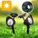Crosslight Outdoor Solar White LED Weatherproof Spot Light for Gardens, Walkways, Patios and Yards, 1-Pack