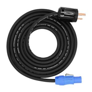 Toronce Profeesional Hand-Built 14 AWG Male NEMA5-15P to SACFCA PowerCon Cable (10Feet)