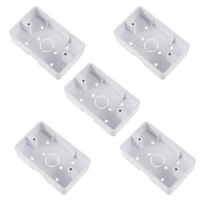 Totority Wall Socket Junction Box 5 Pcs ABS, White, 4.72 X 2.87 X 1.37 Inch, External Installation, Home Decor Electrical Outlet Box for Household Use
