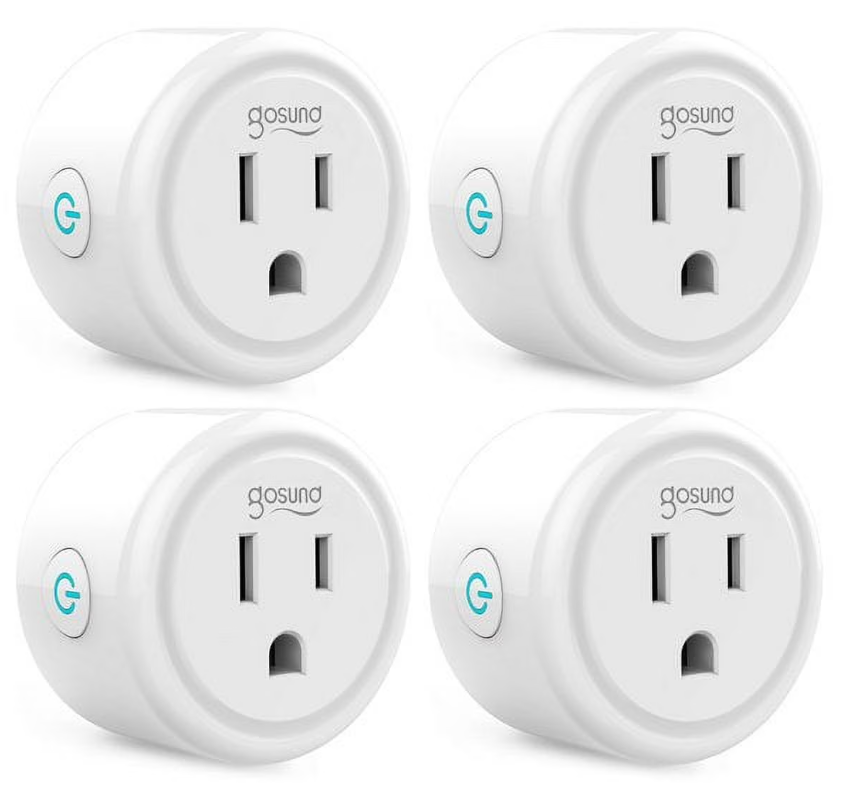 gosund   Smart Plug Mini, WiFi Smart Outlet Plug Works with Alexa and Google Home, Timer Outlet with APP Control, 2.4GHz Network Only, No Hub Required, ETL FCC Listed, 2 packs of 4 pcs, White