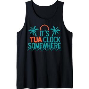Its Tua Clock Somewhere Sometimes 2023 Tank Top XL