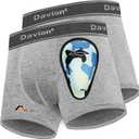 Davion Baseball Cup Youth Boys Underwear with Protective Athletic Cup for Boys, Soft Sports Protection for Baseball Football,XS