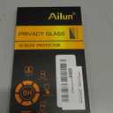 Ailun Privacy Screen Protector for iPhone 16 / iPhone 15 / iPhone 15 Pro [6.1 Inch] 3 Pack Anti Spy Private Tempered Glass Anti-Scratch Case Friendly [3 Pack][Not for iPhone 16 Pro 6.3 inch]