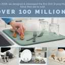 S&T INC. Dish Drying Mat XL, 18 x 24, Absorbent Microfiber Kitchen Counter Mat, Dish Drying Pad for Dishes, Utensils, Pots and Pans, Extra Large, Black