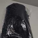 HOMEIDEAS Round Bathroom Rug, Luxury Chenille Shaggy Extra Soft and Absorbent Non Slip Machine Washable Bath Mat (Black, 2 Ft)