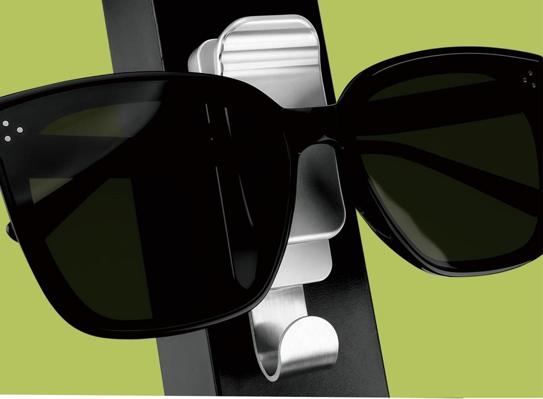2 x Sunglass Holder for Golf Cart, Magnetic Aluminium Sunglass Holder Clip Accessory for Golf Carts